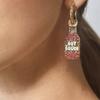 Elegant Alloy Geometric Pearl Earrings For Women Chic Bottle Shape Jewelry