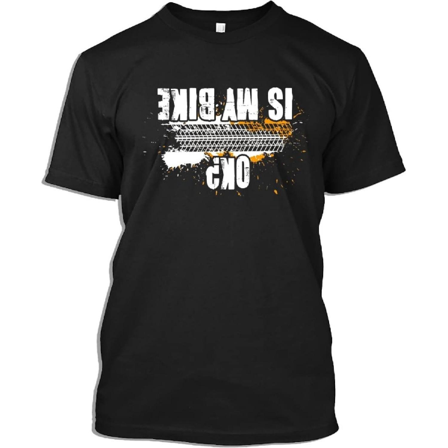 

SUNBT WING Motorcycle Lover Tshirt Cool is My Bike OK Motorcycle Dirt Biker Gift T-Shirt for Men Women XXXXXL різнокольоровий