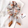 70*70 cm mote silke sateng hårskjerf kvinner lommetørkle trykt kvinnelig firkantet hode bandana liten hals lyddemper hijab dame jente