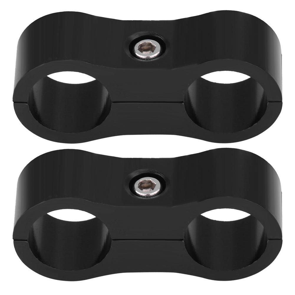 2Pcs AN6 Braided Hose Separator Clamp Fitting Adapter Bracket Universal