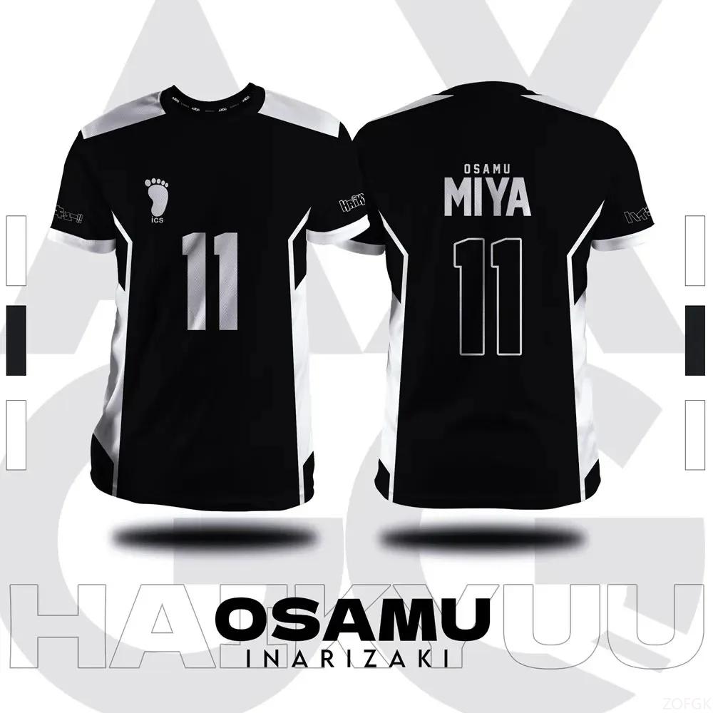 Men s Summer T-shirt Plus Size Top 3D Printed Haikyuu Inarizaki Cartoon Anime Cosplay Pattern Breathable Short Sleeved Shirt S