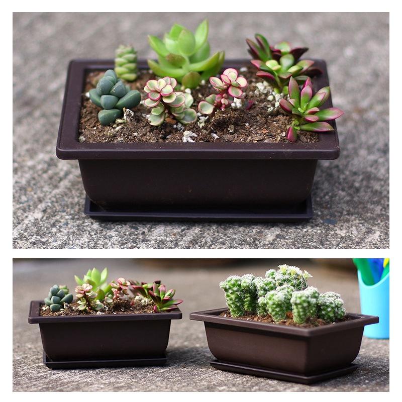Flower Pot for Plants Garden Pots Planter Outdoor Balcony Landscape Plant Potted Square Flower Pot Garden Yard Succulents Holder