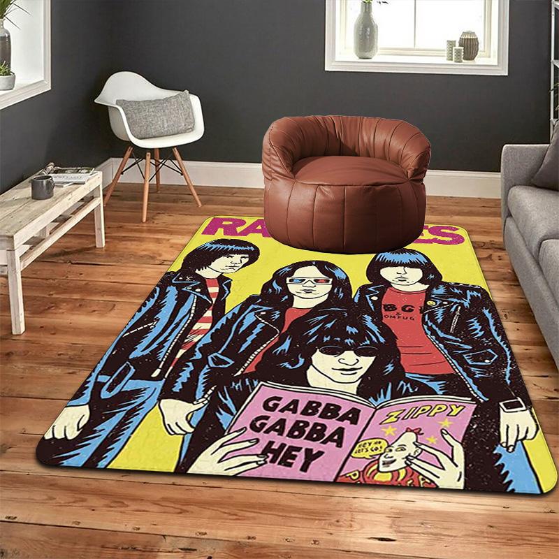 Ramones: Strange Talk Rug Floor Mat for Living Room or Bedroom Soft and Comfortable Carpet a Gift for Birthday and Holiday.ZFF0913076