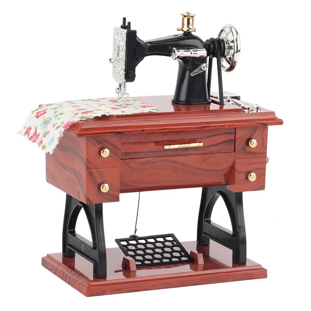 Crafts Home Mechanical European Mini Sewing Machine Birthday Gift Table Decoration Music Box