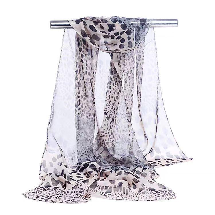 Spring & Summer Silk Chiffon Scarf for Women – Versatile, Fashionable, Sun-Protective, Printed Headscarf