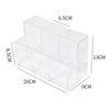 High Quality Acrylic Pen Holder Transparent 6 Grids Pen Container Sorting Storage Desktop Organiser Stationery Storage Box