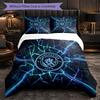 Set Lenzuola Manchester City Modello 3 Pezzi Morbida Copripiumino in Microfibra con Federe per Camera da Letto