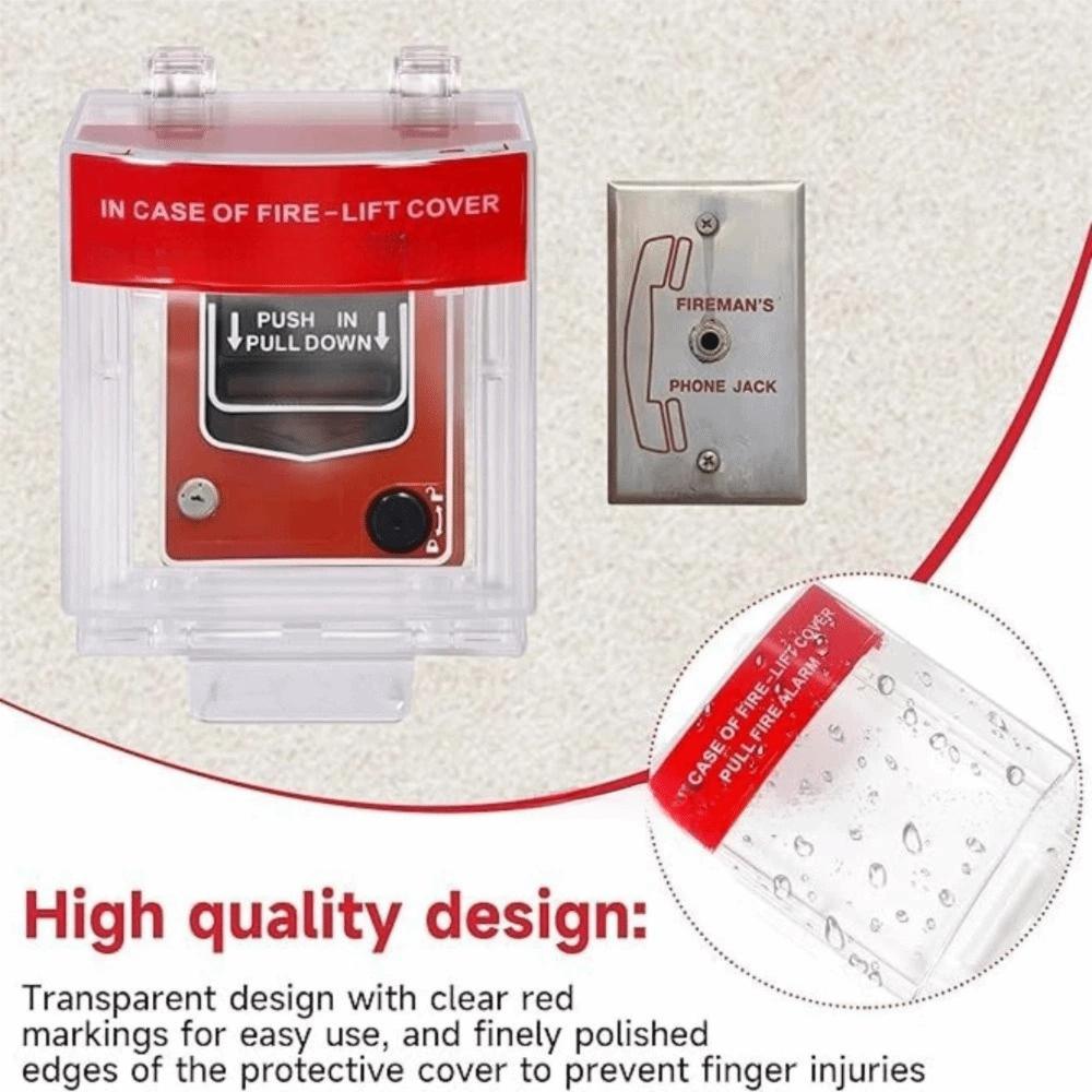 Transparent Housing Fire Safety Switch Guard Wall Mounted Protective Cover  Offices