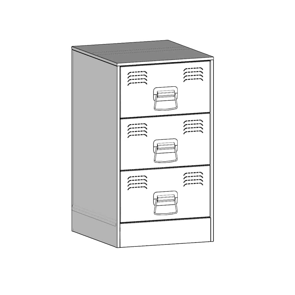 Nightstands 2 pcs White 34.5 x 39 x 62 cm Steel