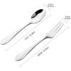 12pcs Stainless Steel Tea Dinner Server Spoon and Cake Fruit Forks Kitchen Accessory Wedding Party for Dessert, Salad, Appetizer, Cocktail(6 Forks +