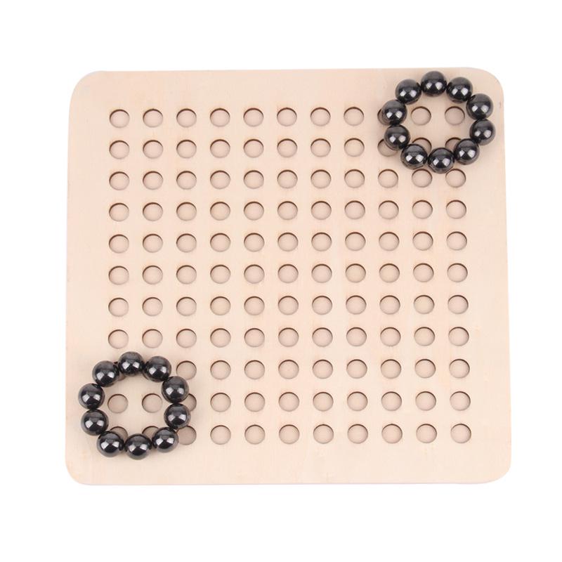 Solid Wood Magnetic Chess Puzzle Toy for Kids' Thinking Development