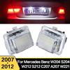 2X LED Car License Plate Light Bulbs External Lamp Accessories For Mercedes Benz W204 S204 W212 S212 C207 A207 W221 C E S Class