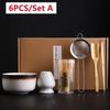 4Pcs 7 Pcs/set Japanese Matcha Blender Set Bamboo Whisk Matcha Brush Teaspoon Kiln Tea Set Beverage Shop Tea-Making Tools