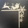 1x Door Frame Corner Reindeer and Sleigh Sign Ornament For Christmas Decorations