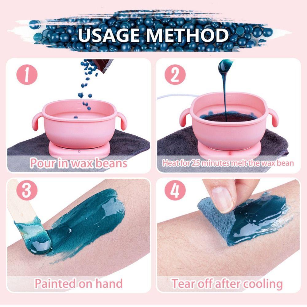 Depilator Hair Removal Wax Machine 400ml Silicone Wax Warmer Foldable Wax Heater Beauty Care