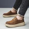 Autumn and winter men's leather casual shoes high-end business trend versatile lace-up soft-soled men's shoes