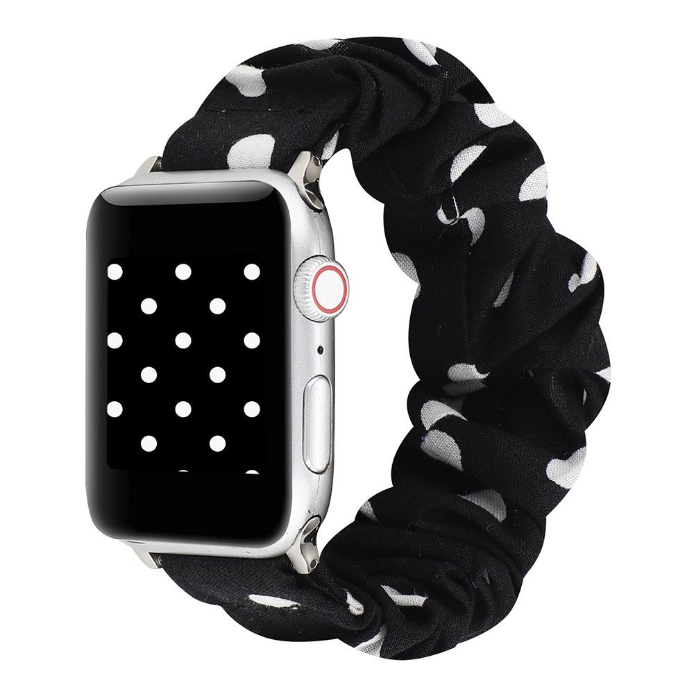 Compatible Apple Watch Scrunchie Band for Series 8/7/6/5/4/3/2/SE - Elastic Intestine Ring Design Wristband