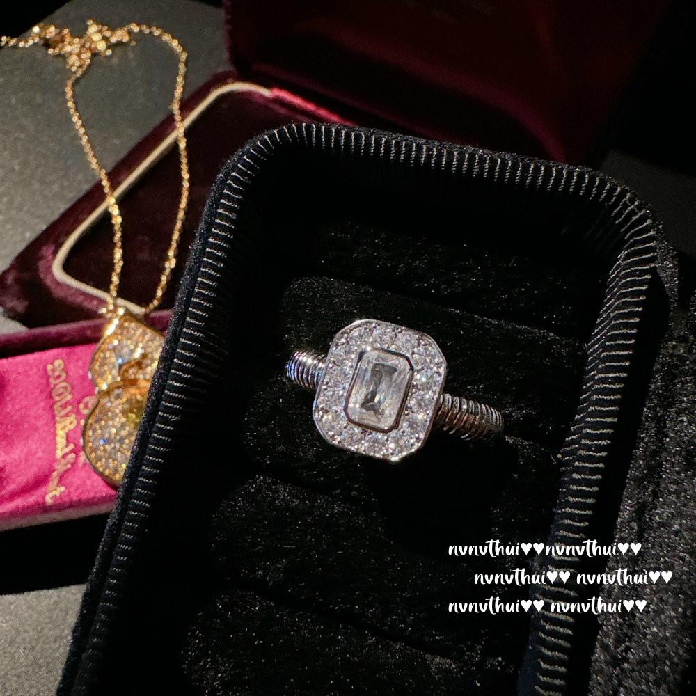 Italian Vintage Love Gem Gourd Necklace Vintage Plated 18K Gold Crown Water Drop Zircon Ring