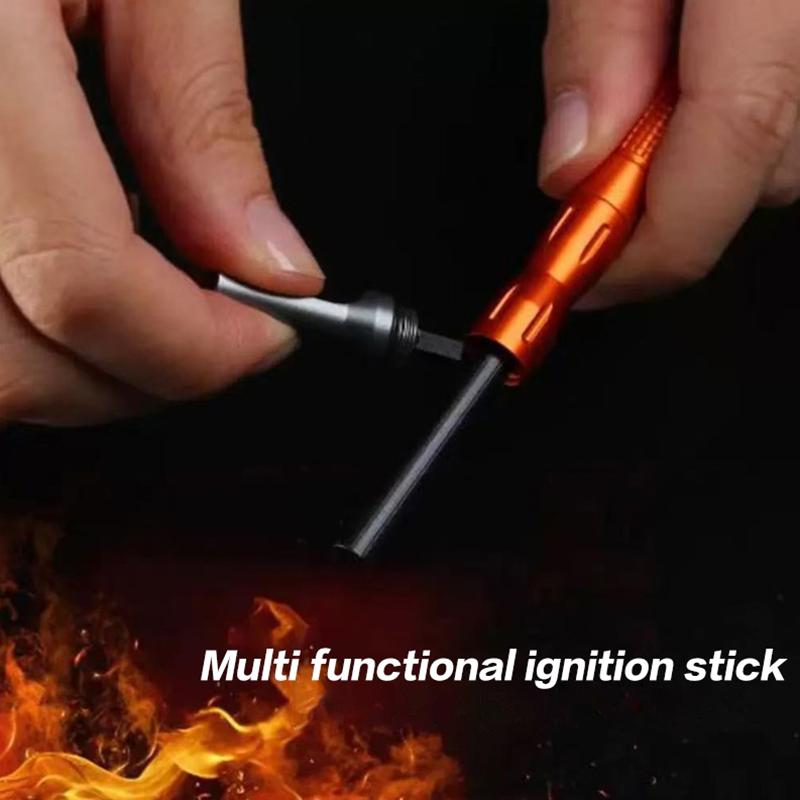 Tragbares Mini-Feuerzeug für den Außenbereich, wasserdicht, Metall-Magnesiumstab, Campingausrüstung, Multifunktionale Überlebenswerkzeuge