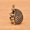 Brass Hedgehog Sculpture Miniature Animal Figurine Antique Metal Ornament Lucky Fengshuis Statue Desktop Decors Gift