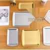 ZISIZ Gold Rectangular Serving Tray