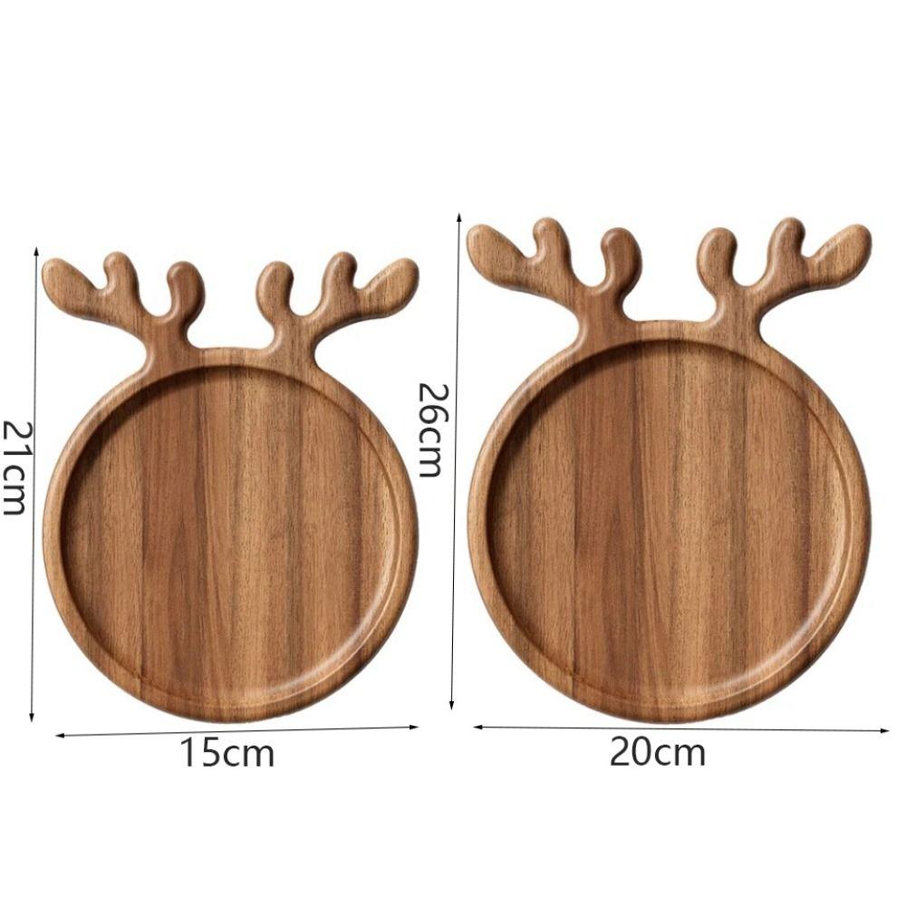 Hladký povrch Tvar parohu Dřevěný podnos Tvar losa Servírovací prkénko na sýr Vánoční podnos na občerstvení Sušenky