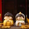 All Wishes Fulfilled: Cute Little ImmortalsGod of Wealth Happiness Prosperity and Longevity Desktop Decorative Resin Handicrafts