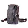 Borsa a tracolla per telefono in vera pelle, Custodia da cintura per telefono da uomo, Marsupio multi-tasca con cerniera, Portacarte, Portafoglio EDC da viaggio a mani libere