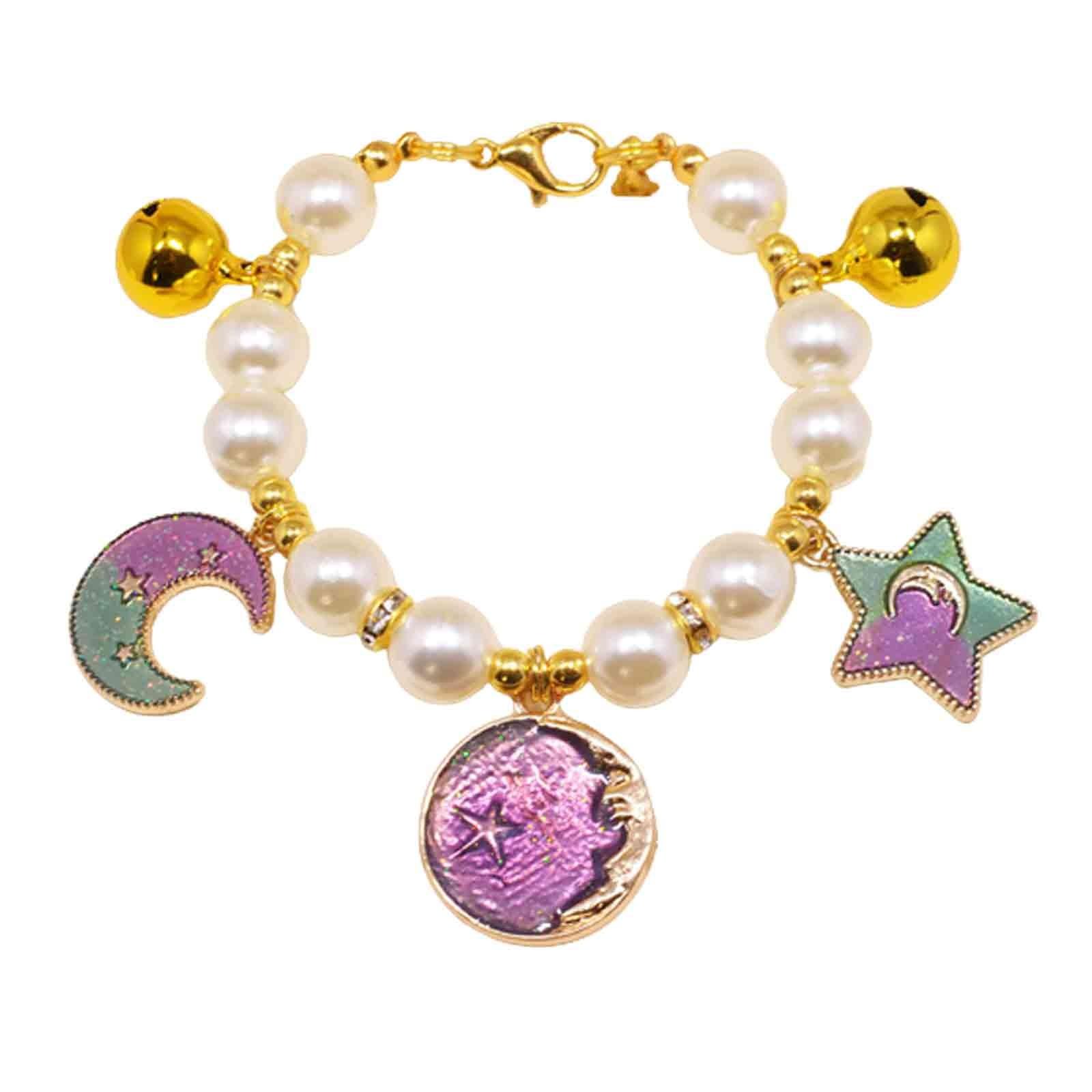 

Жемчужный ошейник для собак и жемчужное ожерелье для домашних животных Жемчужный ошейник со звездой и луной