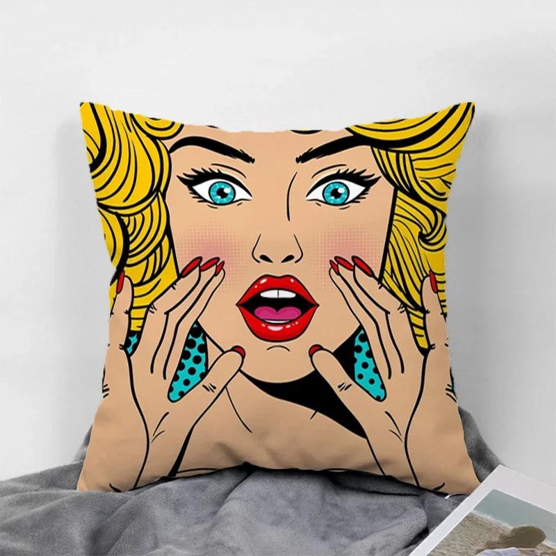 

Поп-арт наволочки для подушек 45x45 Декоративная наволочка для диванной подушки 60x60 Наволочка 40x40 Парные подушки Наволочки 50x50 12x12Inch