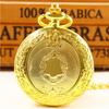 10pcs/lot Wholesale Luxury Gold Vintage Quartz Pocket Watch Pendant for Men Women Necklace Chain Clock Souvenir Gift