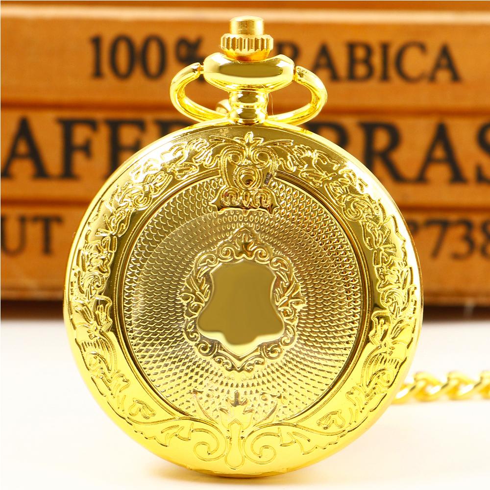 

10pcs/lot Wholesale Luxury Gold Vintage Quartz Pocket Watch Pendant for Men Women Necklace Chain Clock Souvenir Gift