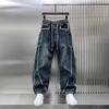 New 2026 thickened men's jeans, loose straight casual wide-leg pants