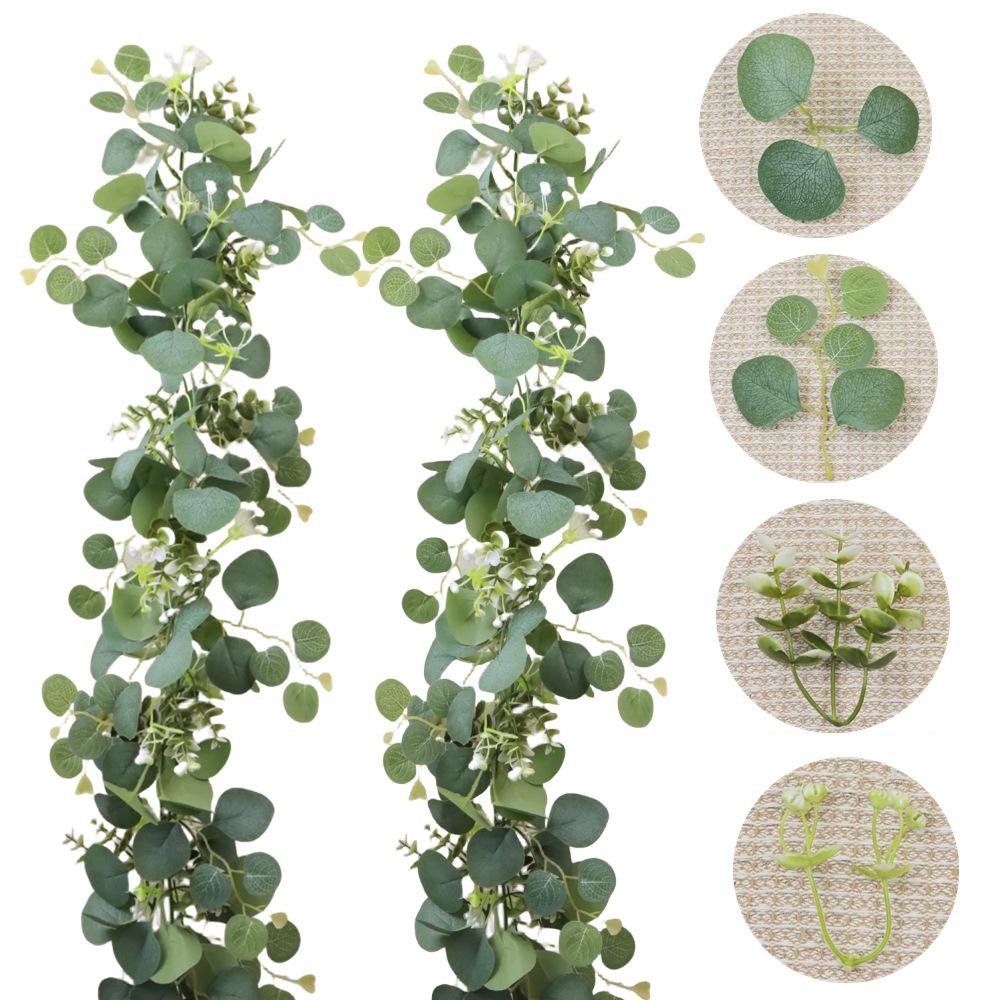 1/5PCS Artificial Plant Greenery Foliage Christmas Accessory Wedding Outdoor Garden Yard Decoration Home Room Table Wall Hanging