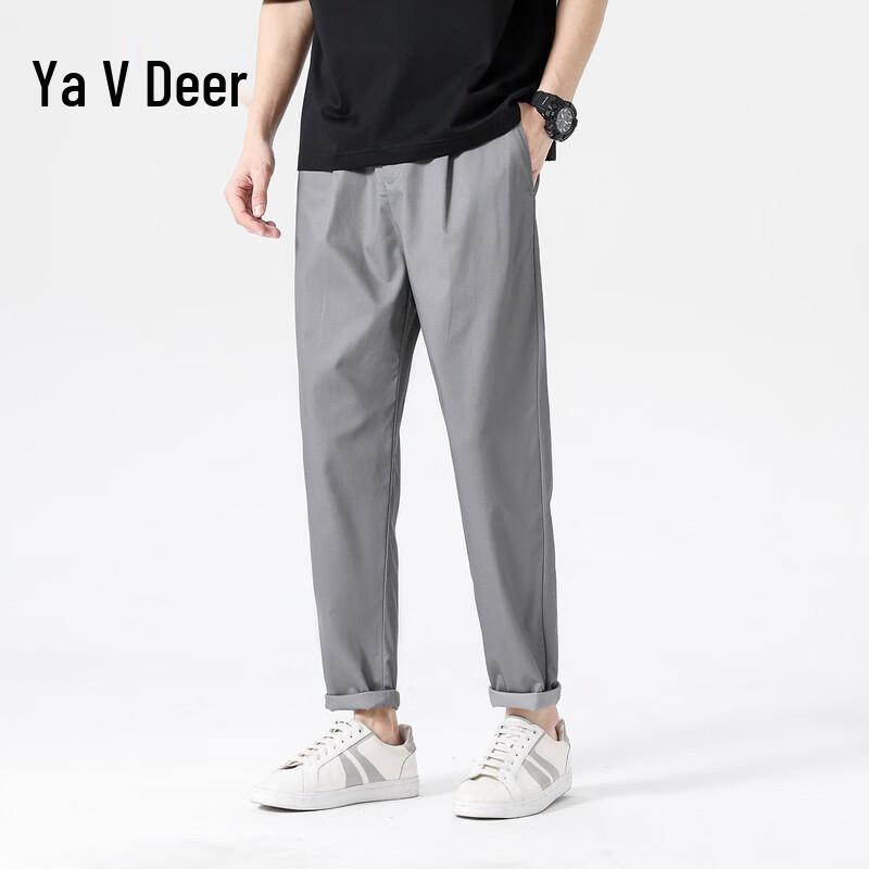 Yalu Men s Ice Silk Loose Straight Casual Pants M