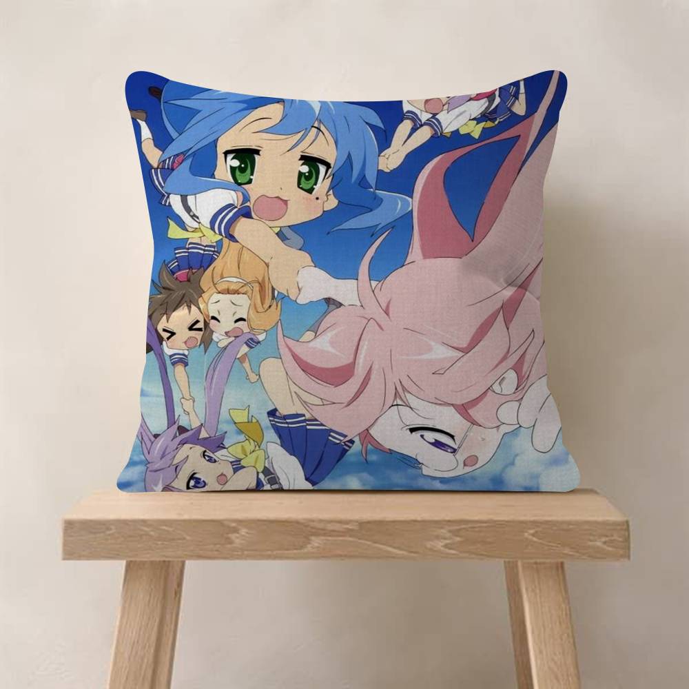 Anime LLucky StarS Cute Girl Maple Design Cushion Cover Happy Autumn Harvest Decor Holiday Decorati Pillow Cover
