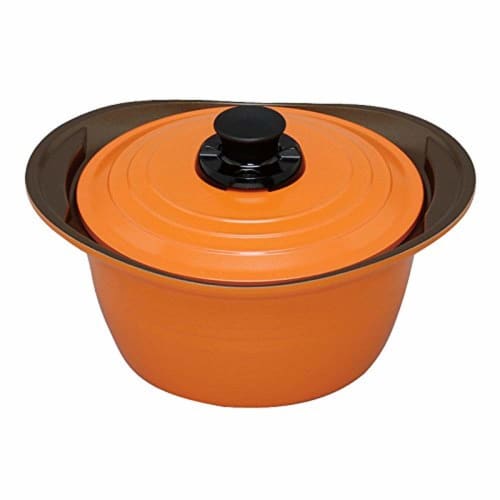 

IRIS OHYAMA Waterless Pot, 24cm, Deep, Induction and Gas Compatible, Ceramic Coating, Easy Cleaning, Time-Saving, Lightweight, Far Infrared Effect, Si