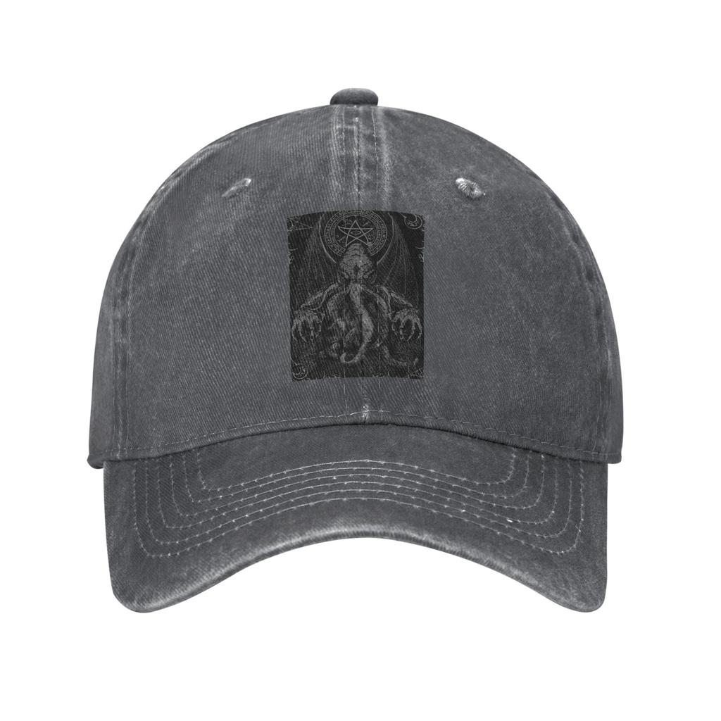 Cthulhu Mythos Lovecraft Horror Baseball Caps Washed Denim Hats Adjustable Casquette Sports Baseball Cowboy Hat for Unisex Women
