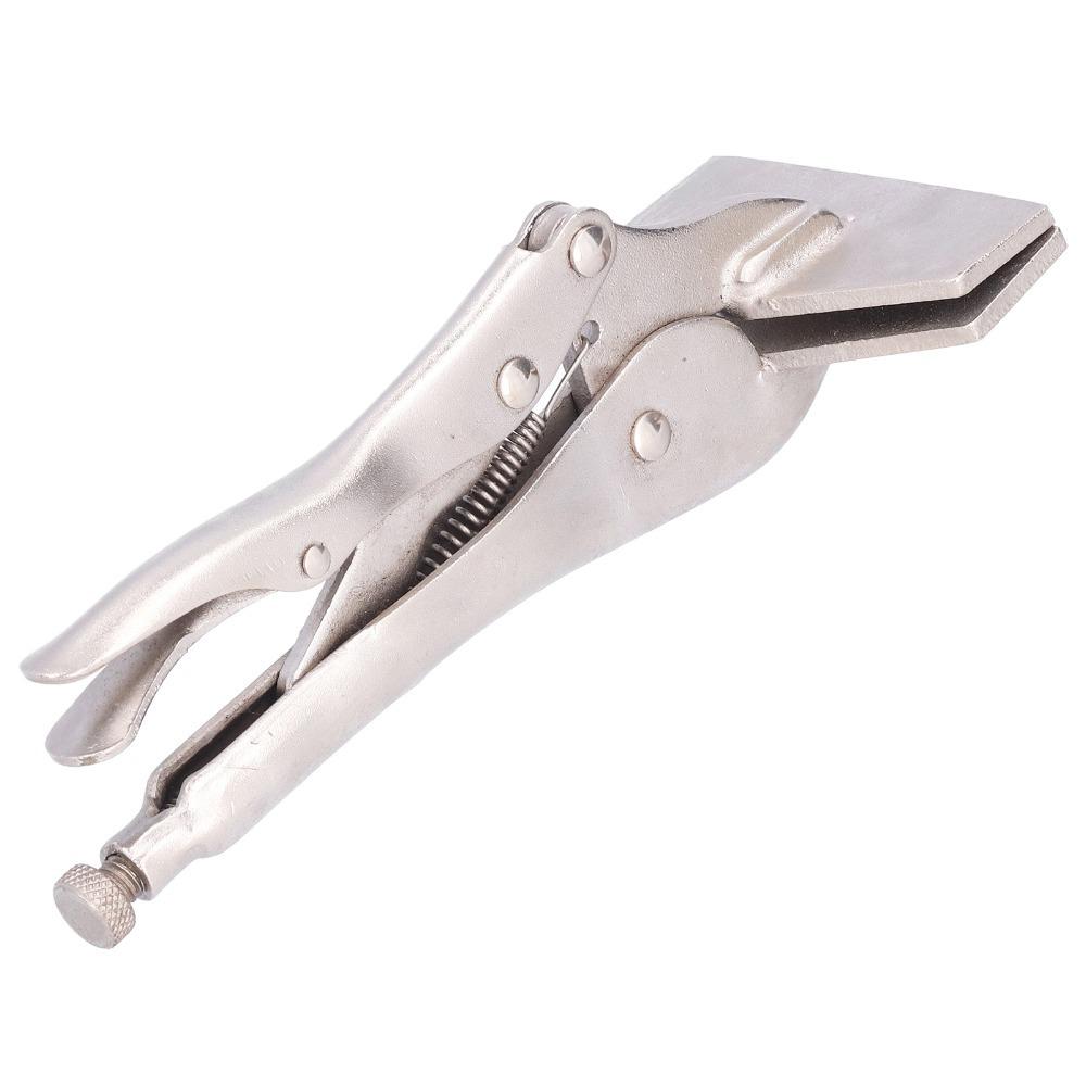 Flat Head Locking Grip Pliers Adjustable Opening Locking Sheet Metal Clamps Welding Parts 8 inches