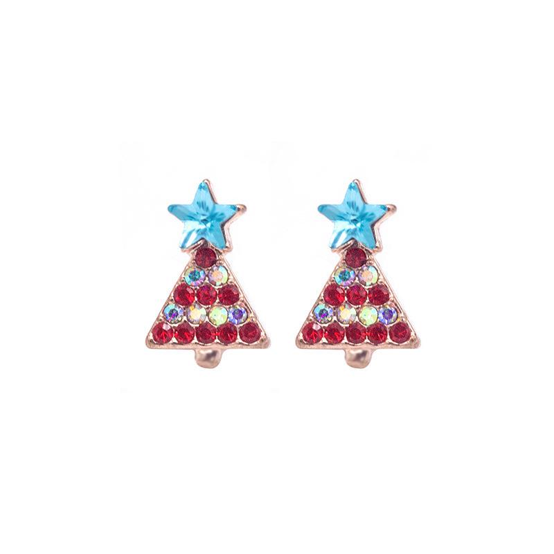 European & American Christmas Earrings: Elk, Tree, Snowman, Deer Designs for Women
