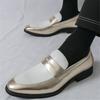 Gentleman New Brand Wedding Dress Mixed Color Leather Shoes For Men Classics Driving Loafers Prom Homecoming Party Footwear