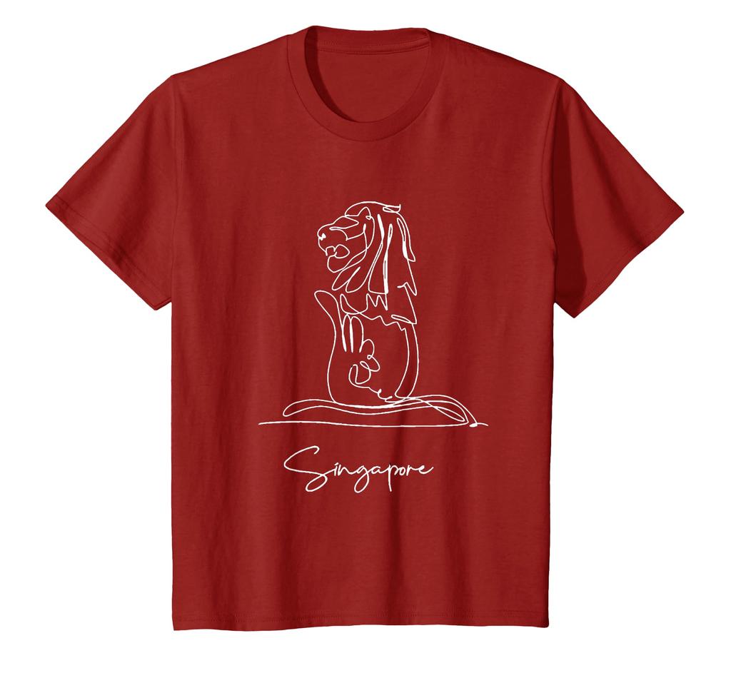 Singapore Skyline Singapore Merlion Mascot T-Shirt