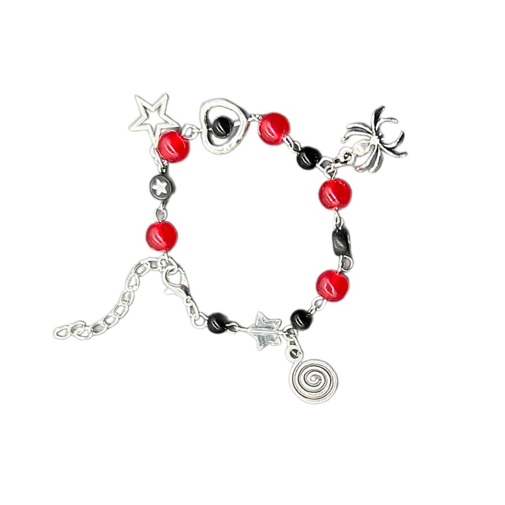 Unique Bracelet/Phone Chain Customizable Jewelry Trendy Beaded Bracelet/Phone Chain with Matching Star and Spider Charm