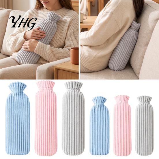 Explosion Proof Water Warmer 500/1000ML Long Hot Bottle with Plush Cover, Leak-Proof Bag, Menstrual Cramp Pain Relief Bag Cover