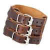 Adjustable Leather Cuff Bracelet For Men Punk Inspire Wide Wristband Accessory