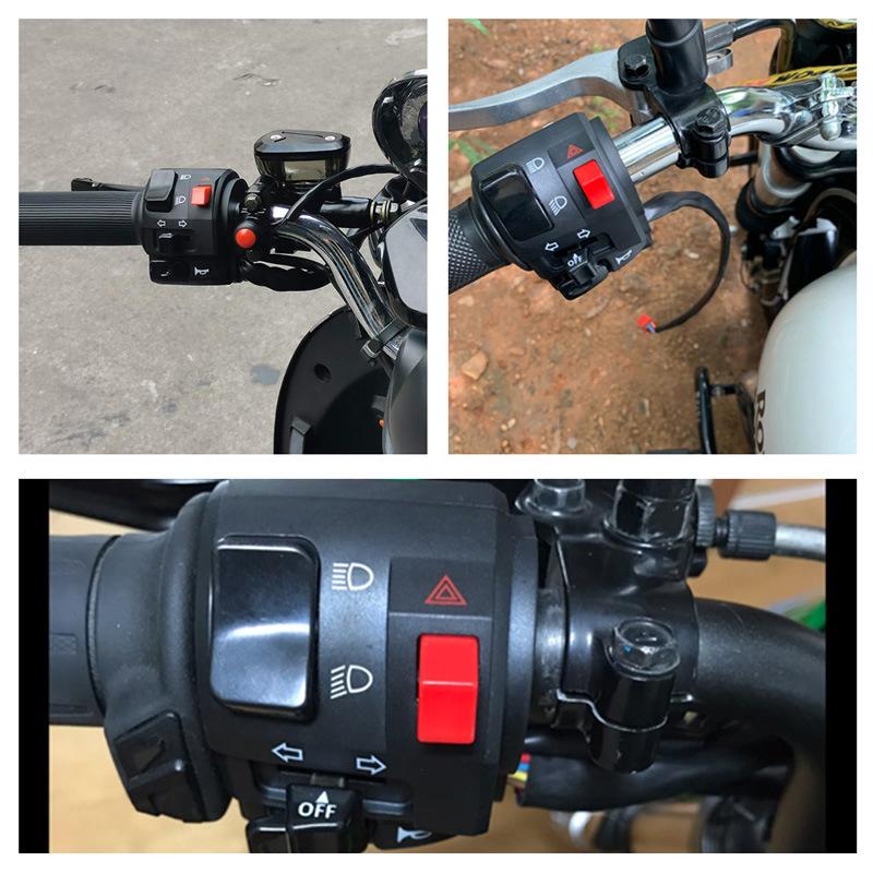 22mm Motorcycle Switches Motorbike Horn Button Turn Signal Electric Fog Lamp Light Start Handlebar Controller Switch Universal