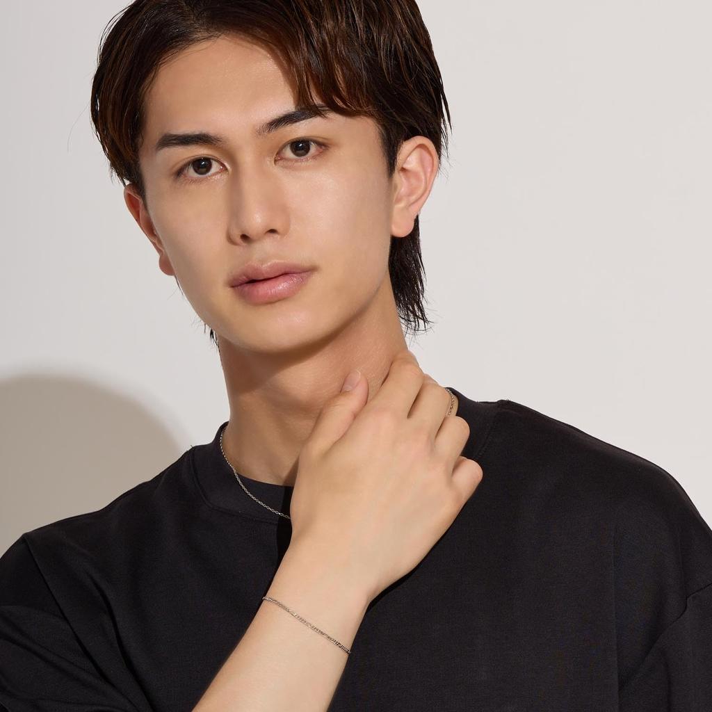 Bracelet Chain for Women and Platinum pt850 Figaro 19cm [Lala Christie] Men, lb97-0013-pt-19