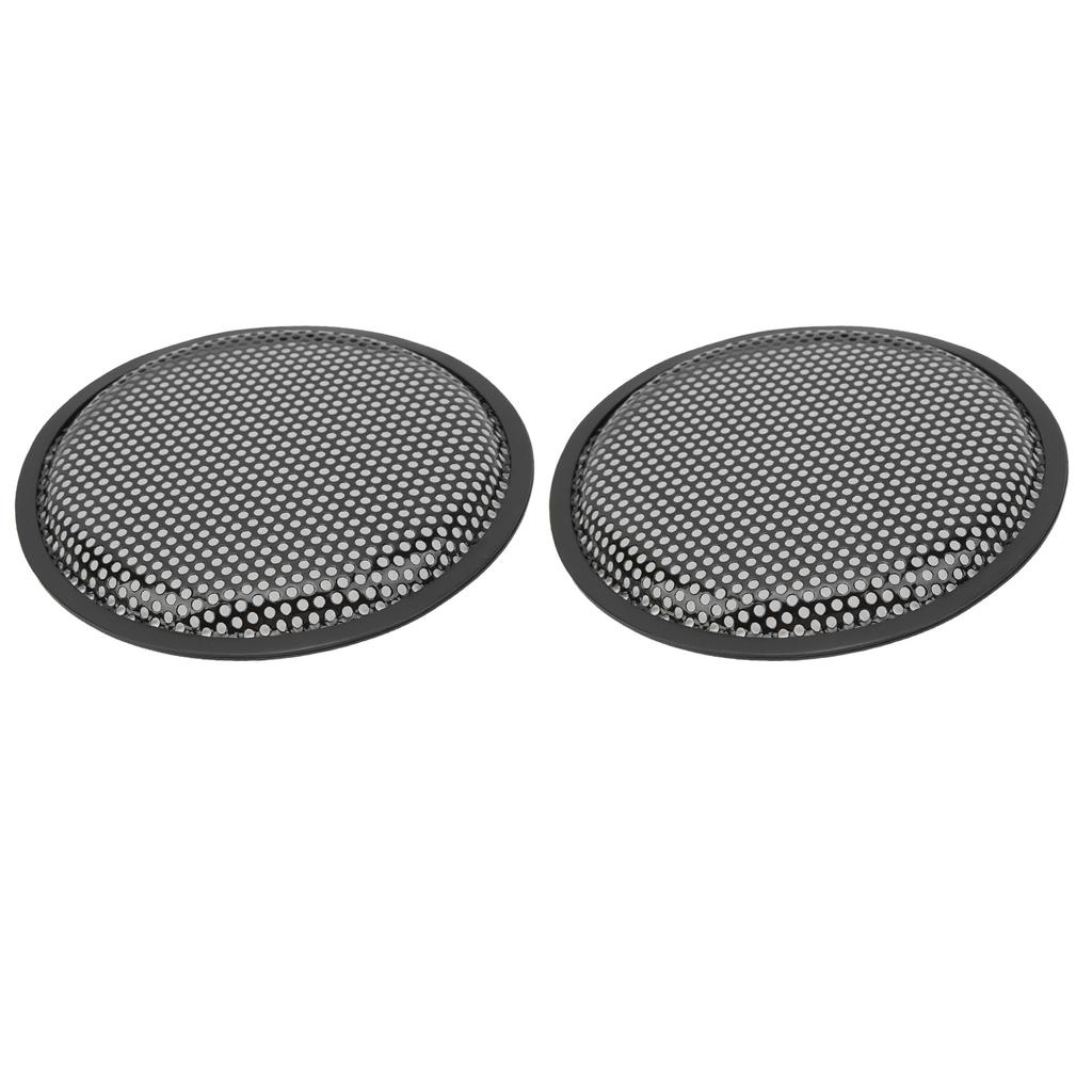 2Pcs Speaker Grill Cover 8 Inch Car RV Black Metal Iron Subwoofer Mesh Grill Cover