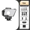 Portable T24 Teleprompter Wide Screen Dual Hot Shoe For Phone Tablet Tripod Light Stand Live Streaming Video Shoot And Recording