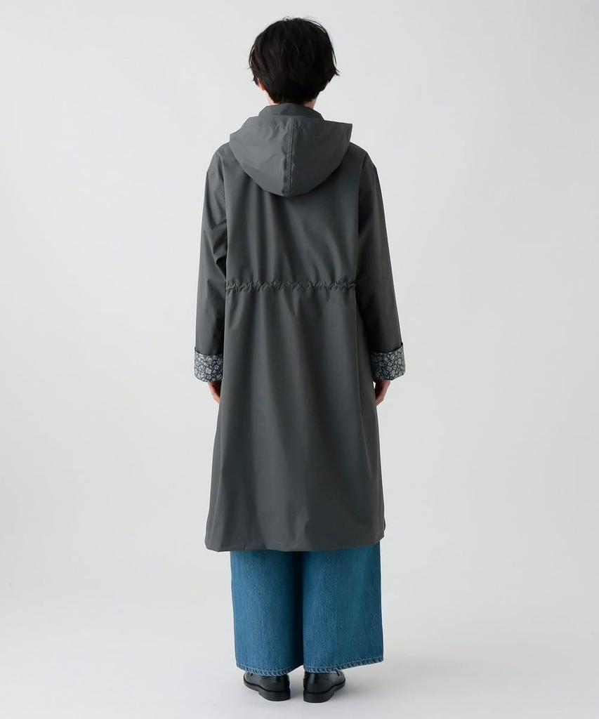 Afternoon Tea Living Stand Collar Charcoal Gray Raincoat/Poncho JK16, Raincoat,